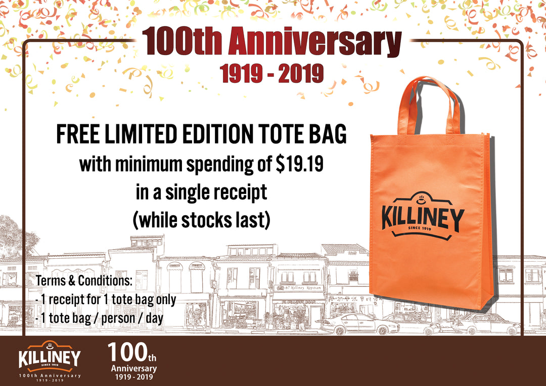Killiney’s 100th Anniversary Celebration – FREE Tote Bag Redemption