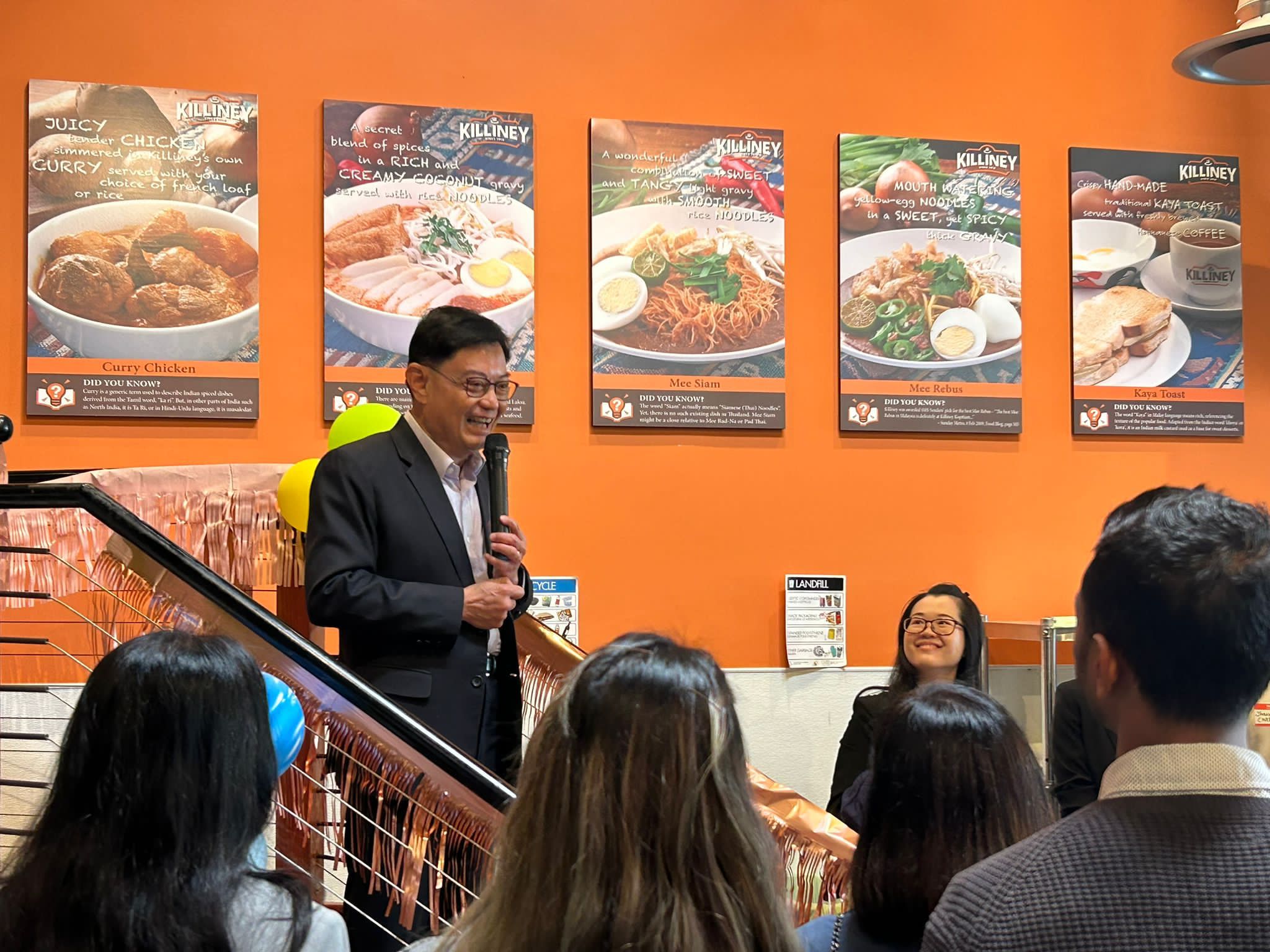 Deputy Prime Minister Heng Swee Keat hosted over 80 Singaporeans at Killiney outlet @USA San Francisco yesterday