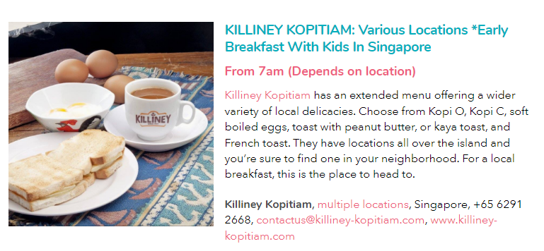 Kids Friendly Breakfast Cafe-Killiney Kopitiam