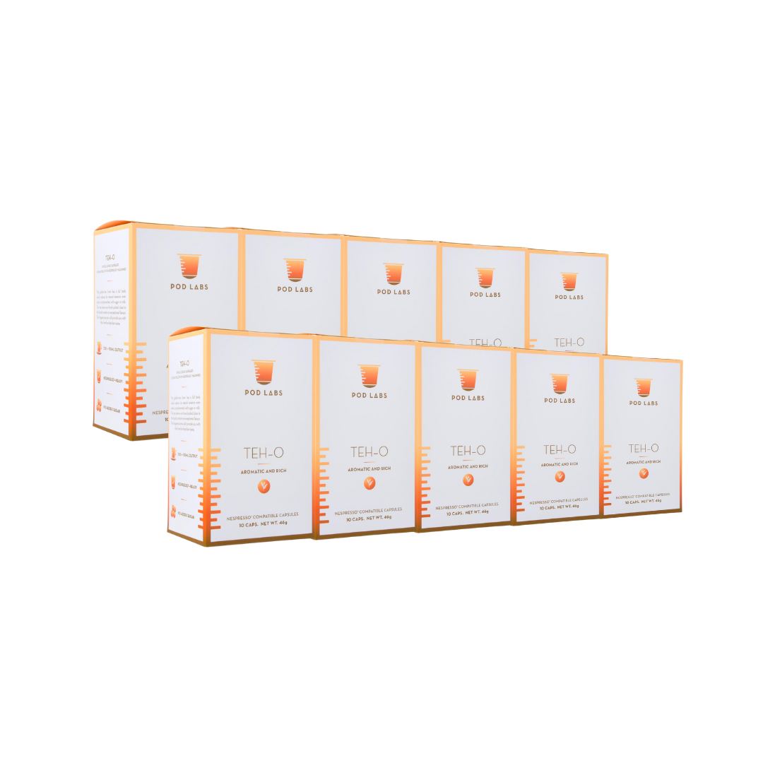 [Bundle of 10] Pod Labs Nespresso Compatible Teh-O (100 Capsules) - Killiney Singapore