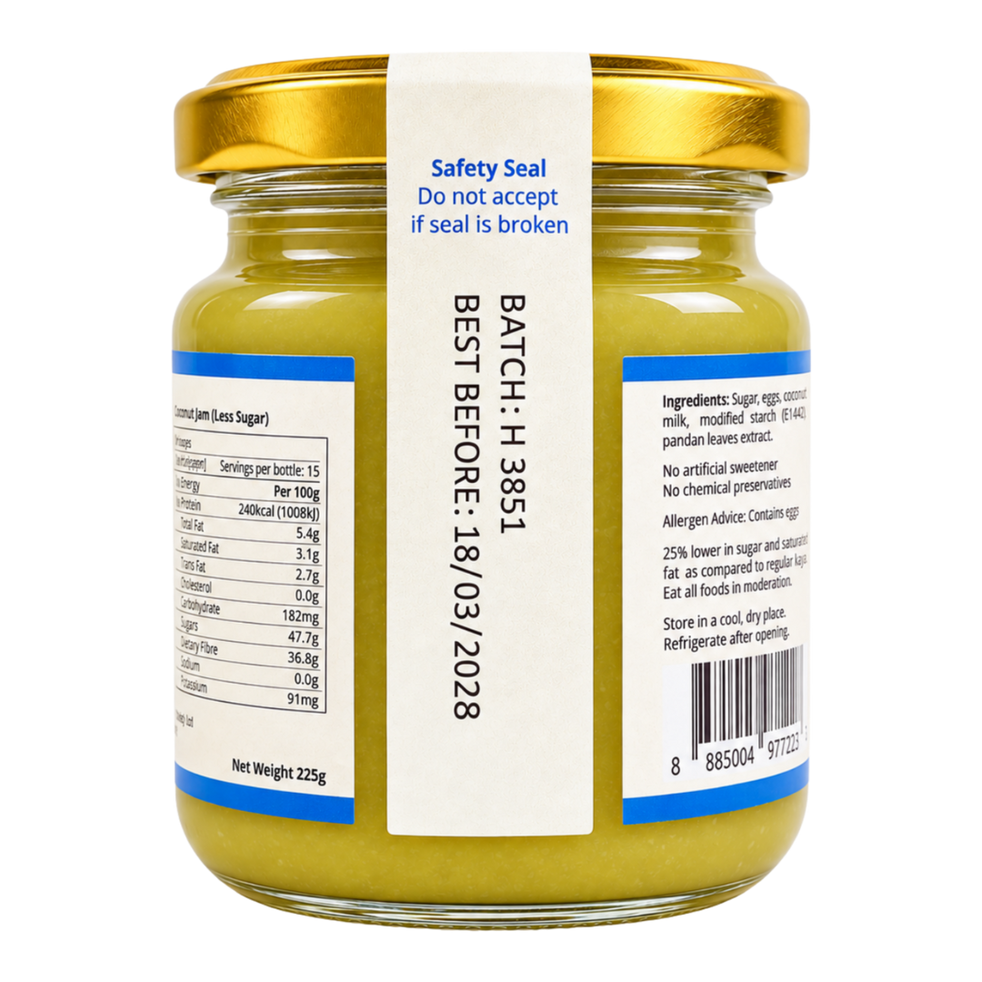 Killiney Singapore Kaya Coconut Jam (Less Sugar) 225g