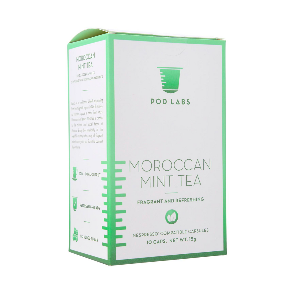Pod Labs Nespresso Compatible Moroccan Mint Tea (10 Capsules) EXP:18DEC2025 - Killiney Singapore