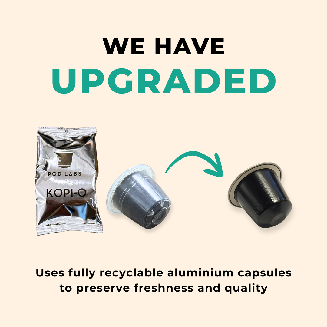 [Bundle of 10] Pod Labs Nespresso Compatible Kopi-O (100 Capsules) - Killiney Singapore