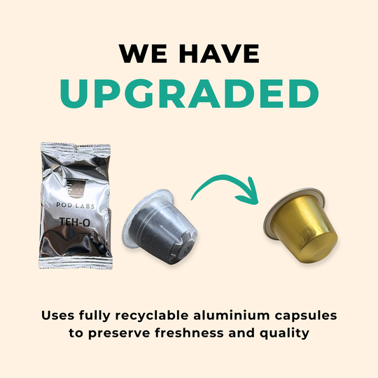 [Bundle of 10] Pod Labs Nespresso Compatible Teh-O (100 Capsules) - Killiney Singapore