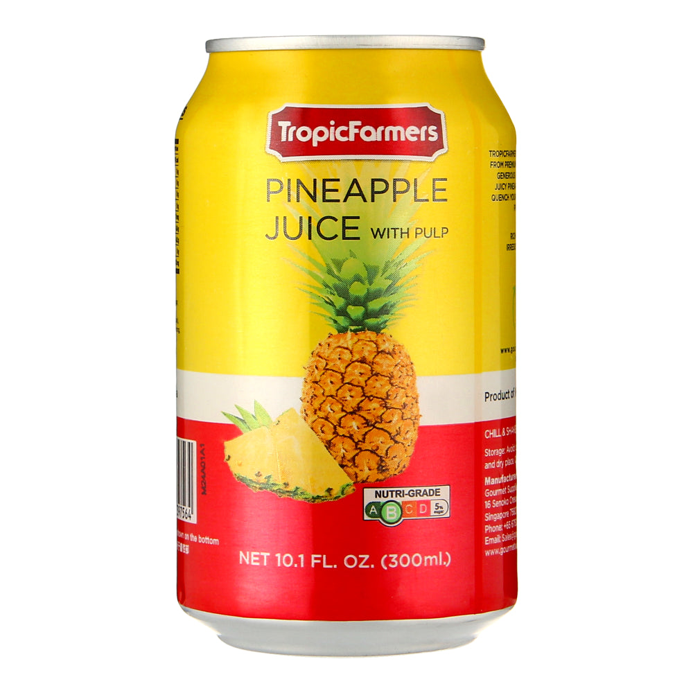 [Carton of 24 Cans] TropicFarmers - Pineapple Juice 300ml - Killiney Singapore