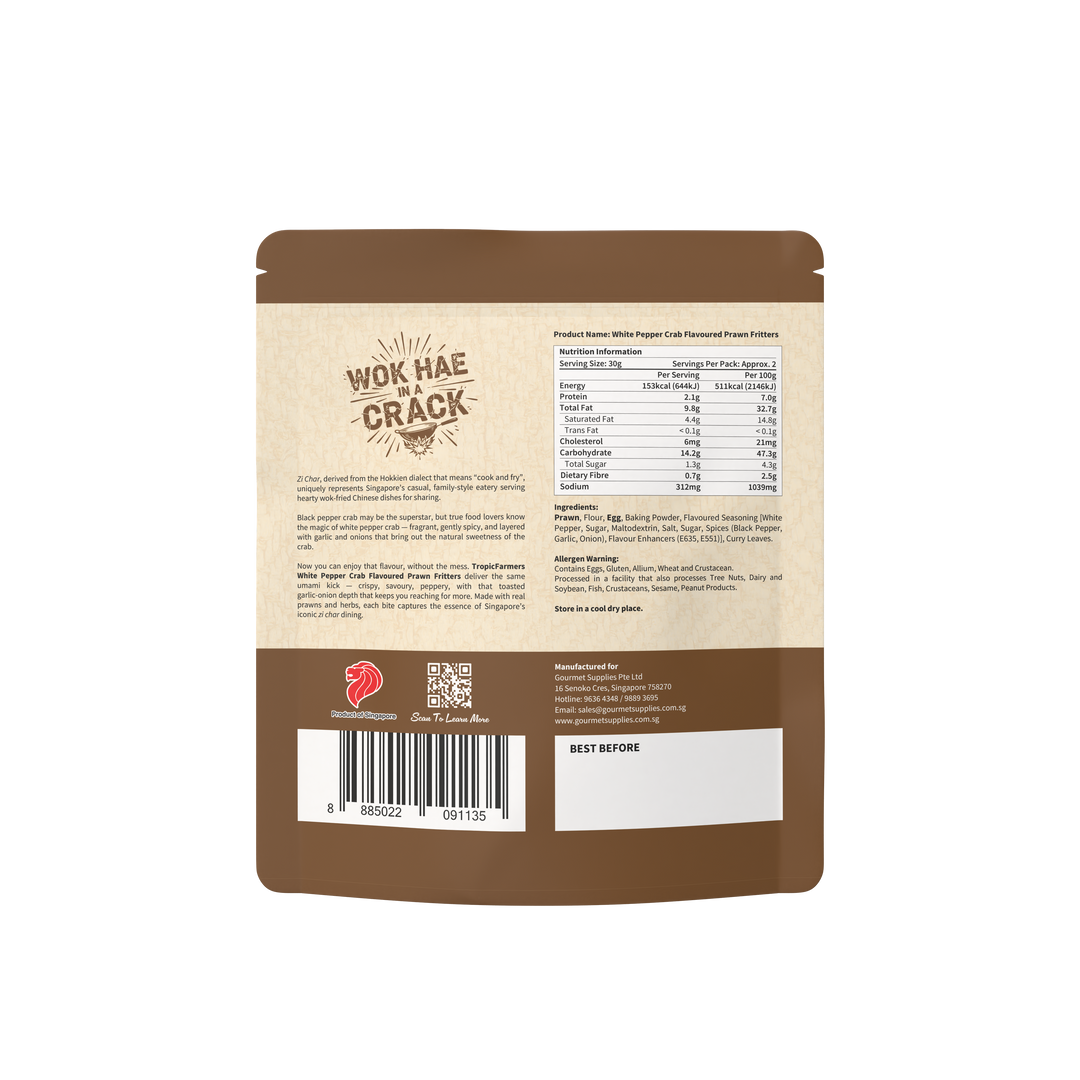 TropicFarmers White Pepper Crab Flavoured Prawn Fritters