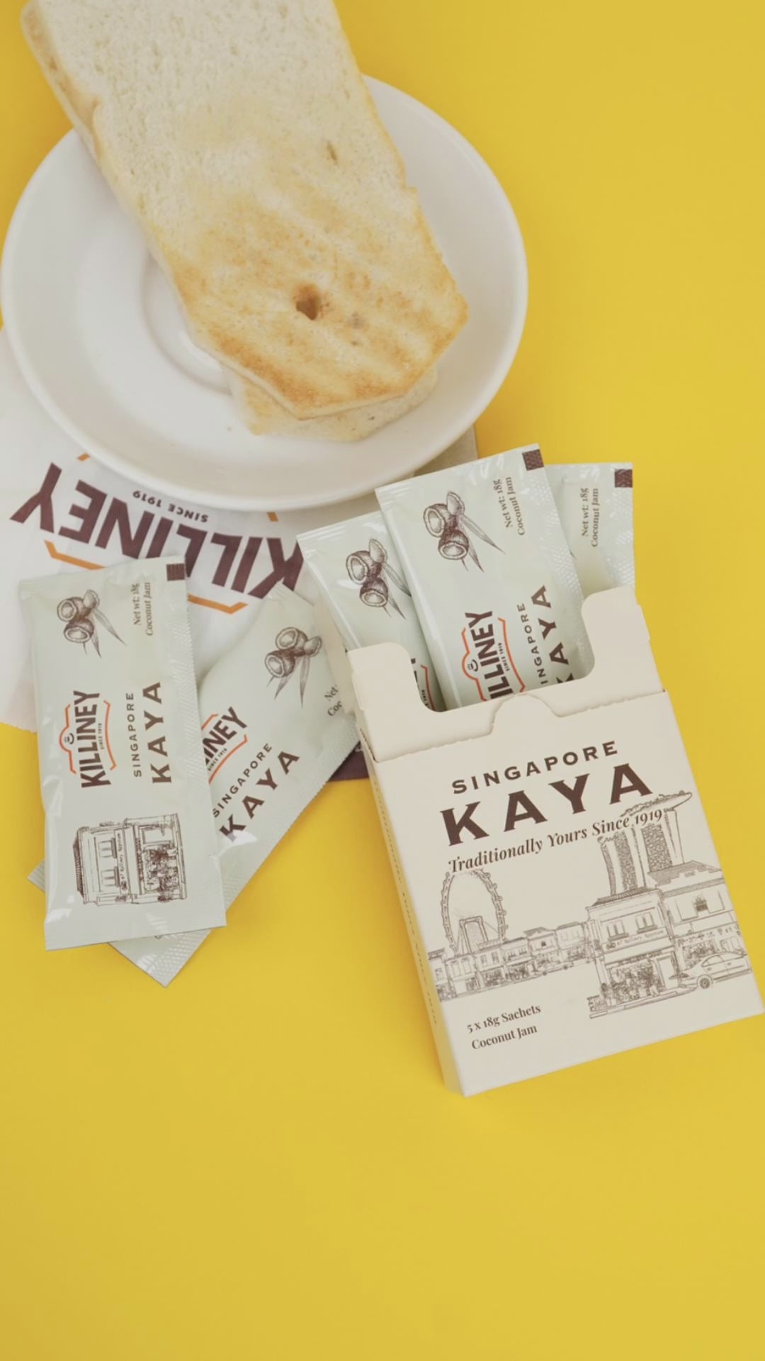 [Bundle of 6] Killiney Singapore Kaya Coconut Jam Sachet Box